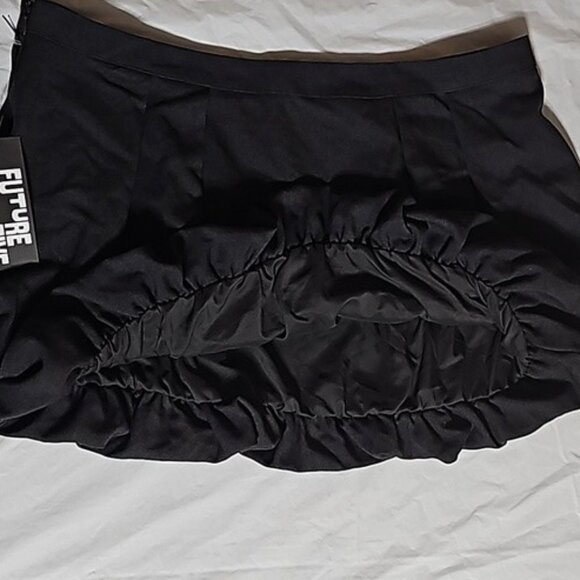 Future Collective Women's Size XL Charcoal Gray Bubble Mini Skirt New - Picture 5 of 14